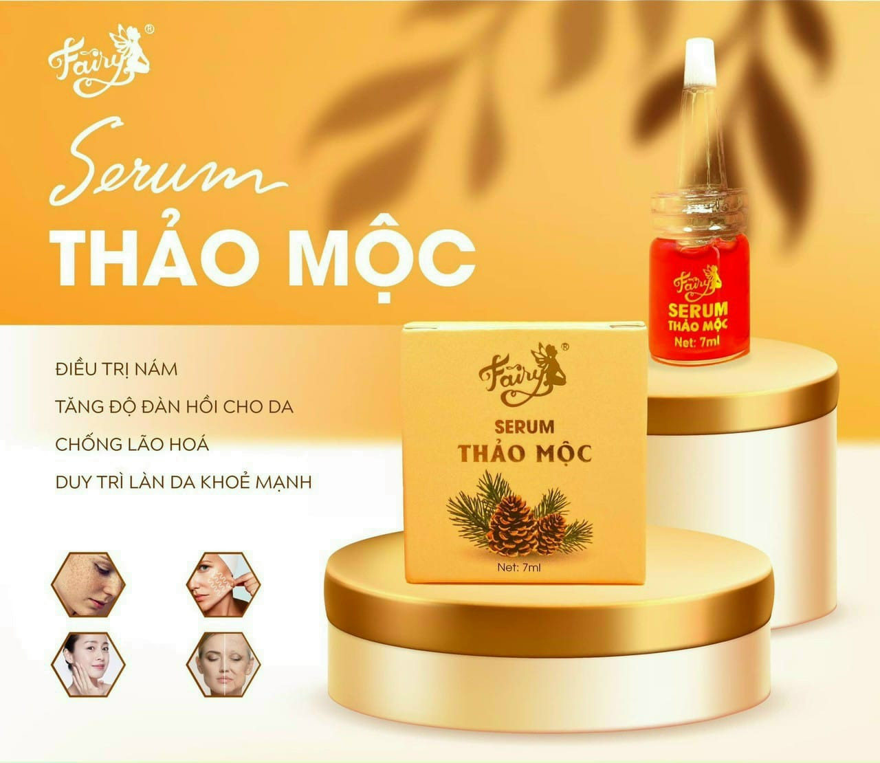 Serum thảo mộc Fairy mini 7ml với tinh chất phục hồi các tế bào da sâu từ bên trong Serum thảo mộc Fairy mini 7ml với tinh chất phục hồi các tế bào da sâu từ bên trong