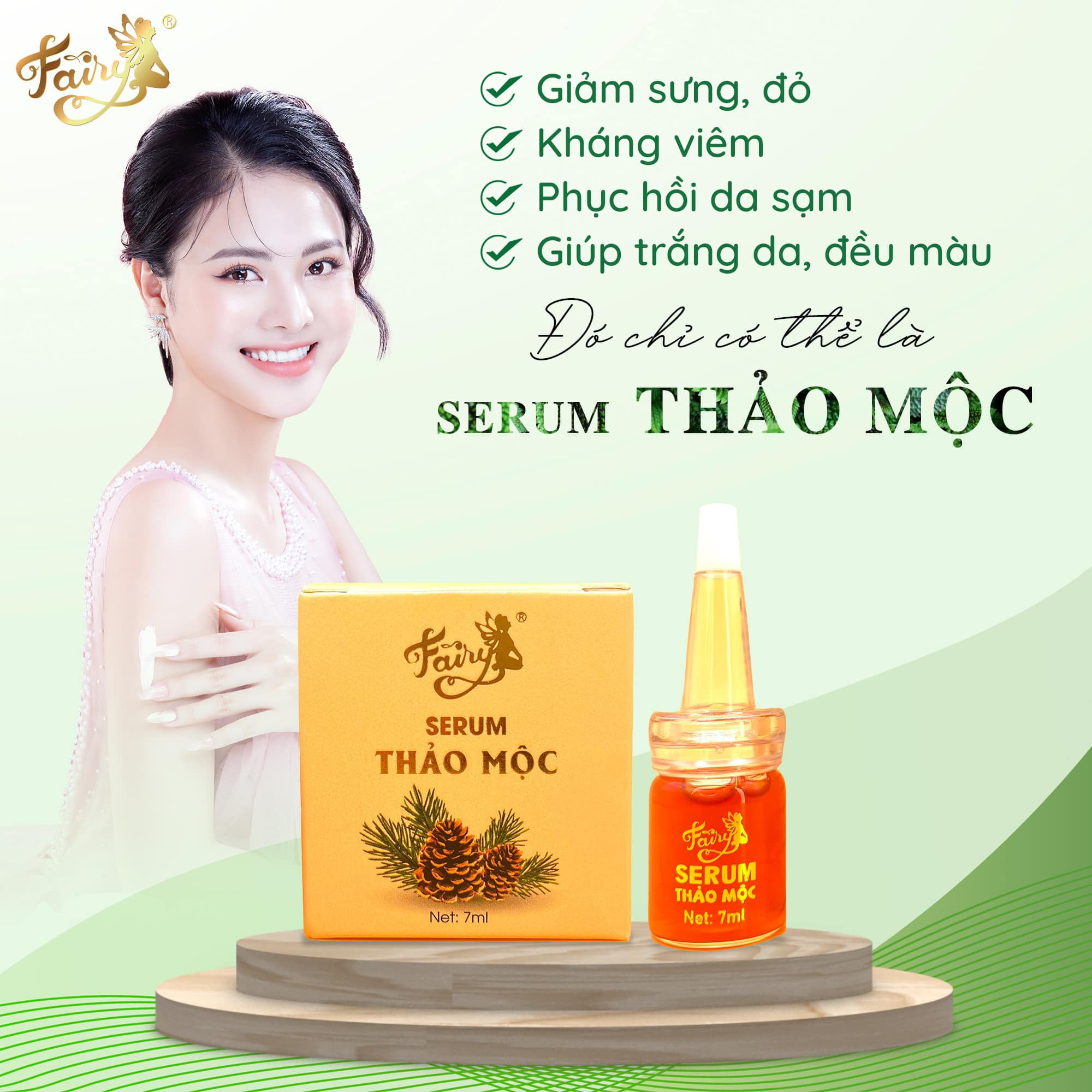 Serum thảo mộc Fairy mini 7ml với tinh chất phục hồi các tế bào da sâu từ bên trong Serum thảo mộc Fairy mini 7ml với tinh chất phục hồi các tế bào da sâu từ bên trong