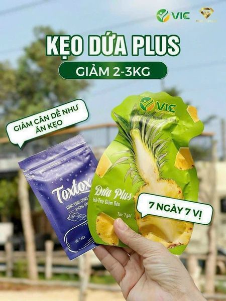 Kẹo dứa giảm cân VIC Plus 7 vị Kẹo dứa giảm cân VIC Plus 7 vị