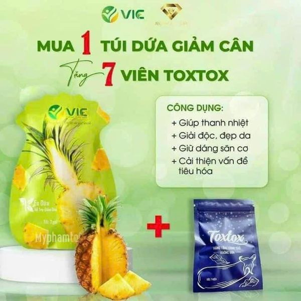 Kẹo dứa giảm cân VIC Plus 7 vị Kẹo dứa giảm cân VIC Plus 7 vị