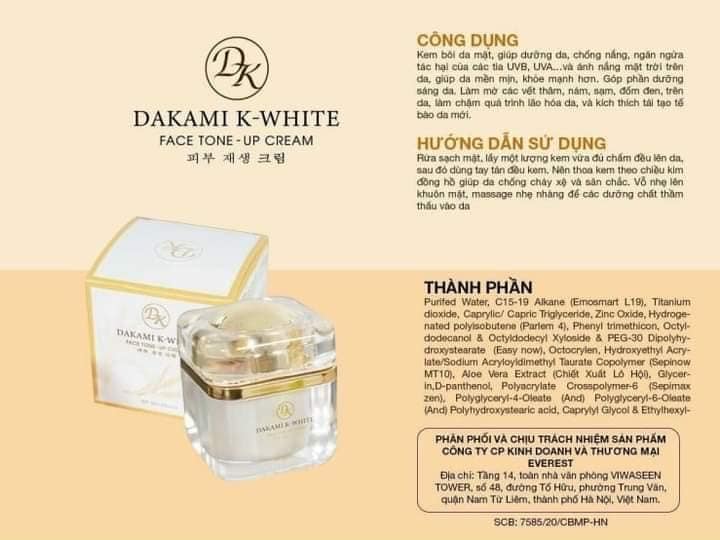 Kem Dakami K White Ban Ngày 3 In 1 Kem Dakami K White Ban Ngày 3 In 1
