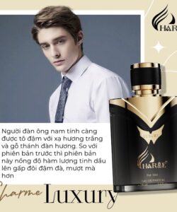 Charme Luxury là sản phẩm nước hoa dành cho nam của thương hiệu Charme Perfume Charme Luxury là sản phẩm nước hoa dành cho nam của thương hiệu Charme Perfume