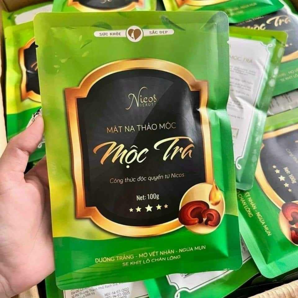 Mặt nạ thảo mộc mộc trà đông y gia truyền Nicos Mặt nạ thảo mộc mộc trà đông y gia truyền Nicos