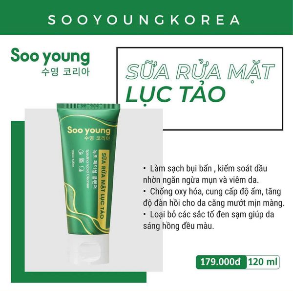 Sữa Rửa Mặt Lục Tảo Soo Young có gì mà Hot Sữa Rửa Mặt Lục Tảo Soo Young có gì mà Hot