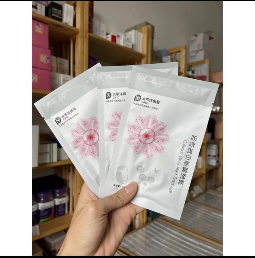 Mặt nạ tổ yến Collagen Rosebeauty hộp 10 miếng siêu đẹp da Mặt nạ tổ yến Collagen Rosebeauty hộp 10 miếng siêu đẹp da