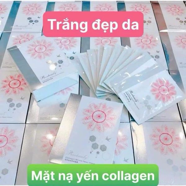 Mặt nạ tổ yến Collagen Rosebeauty hộp 10 miếng siêu đẹp da Mặt nạ tổ yến Collagen Rosebeauty hộp 10 miếng siêu đẹp da