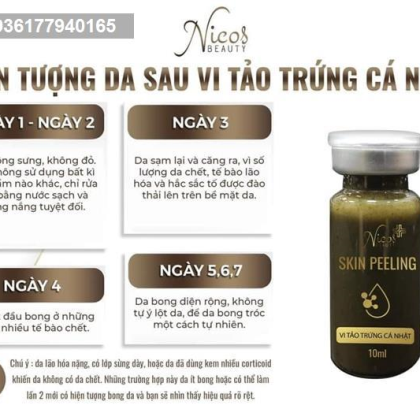 Peel da vi tảo trứng cá Nhật Nicos Beauty Thanh Nhi giúp ngăn ngừa nám Peel da vi tảo trứng cá Nhật Nicos Beauty Thanh Nhi giúp ngăn ngừa nám