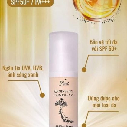 Kem chống nắng Rễ Sâm NICOS Kem chống nắng Rễ Sâm NICOS