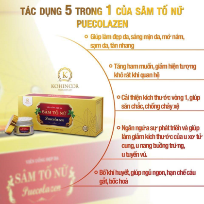 Viên Uống Sâm Tố Nữ Collagen Puecolazen Viên Uống Sâm Tố Nữ Collagen Puecolazen
