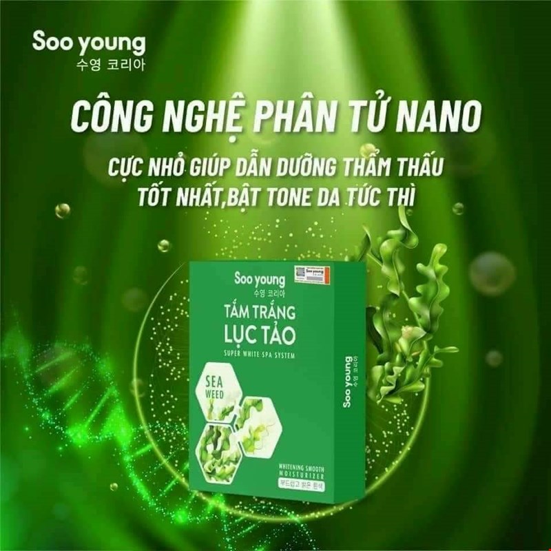 Tắm Trắng Lục Tảo Soo Young giúp kích trắng, truyền trắng Tắm Trắng Lục Tảo Soo Young giúp kích trắng, truyền trắng