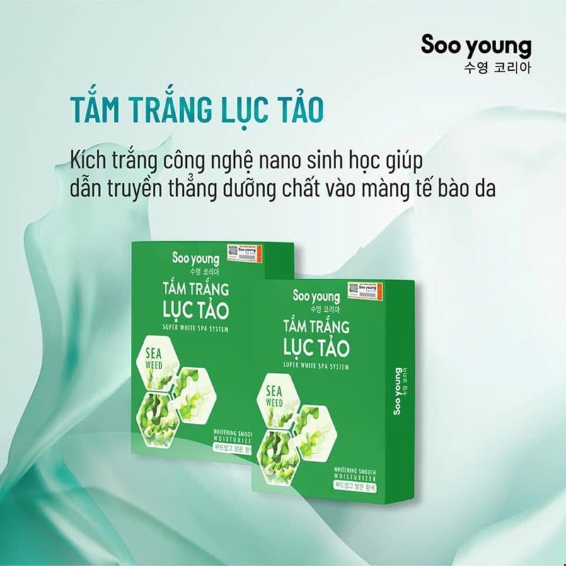 Tắm Trắng Lục Tảo Soo Young giúp kích trắng, truyền trắng Tắm Trắng Lục Tảo Soo Young giúp kích trắng, truyền trắng