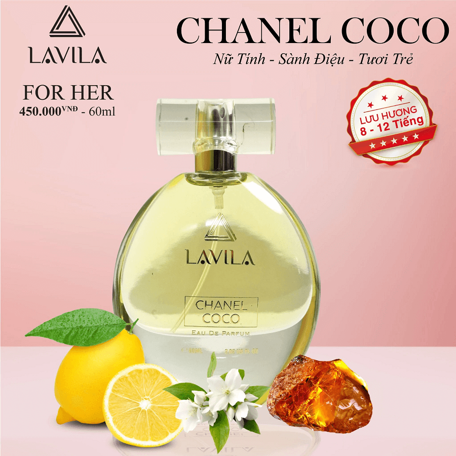 Nước hoa Lavila Chanel Coco phong cách nữ tính sành điệu tươi trẻ 6 Nước hoa Lavila Chanel Coco phong cách nữ tính sành điệu tươi trẻ 6