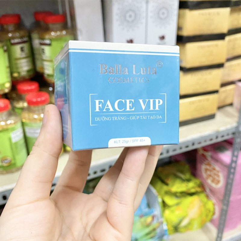 Kem Face VIP Balla Luta Nhỏ Hộp Xanh 25G dưỡng trắng da Kem Face VIP Balla Luta Nhỏ Hộp Xanh 25G dưỡng trắng da