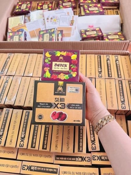 Giảm cân slim X3 đông y mộc linh siêu đốt mỡ Giảm cân slim X3 đông y mộc linh siêu đốt mỡ