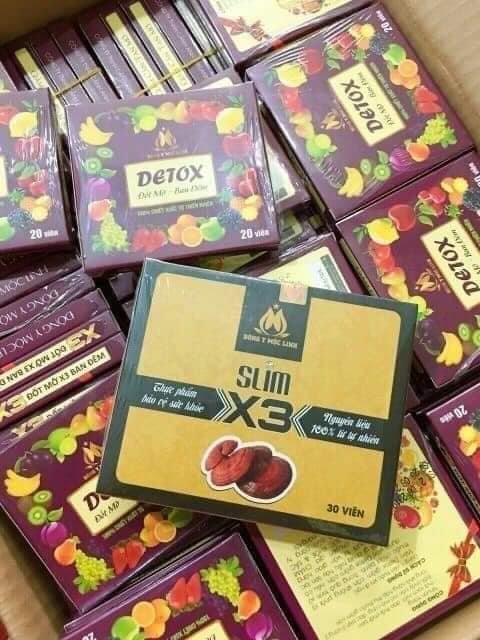 Giảm cân slim X3 đông y mộc linh siêu đốt mỡ Giảm cân slim X3 đông y mộc linh siêu đốt mỡ