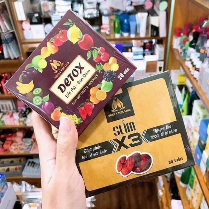 Giảm cân slim X3 đông y mộc linh siêu đốt mỡ Giảm cân slim X3 đông y mộc linh siêu đốt mỡ