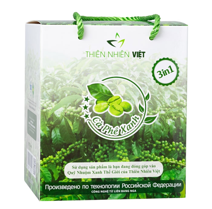 Cà Phê Xanh Thiên Nhiên Việt Hộp Lớn 30 Gói Cà Phê Xanh Thiên Nhiên Việt Hộp Lớn 30 Gói