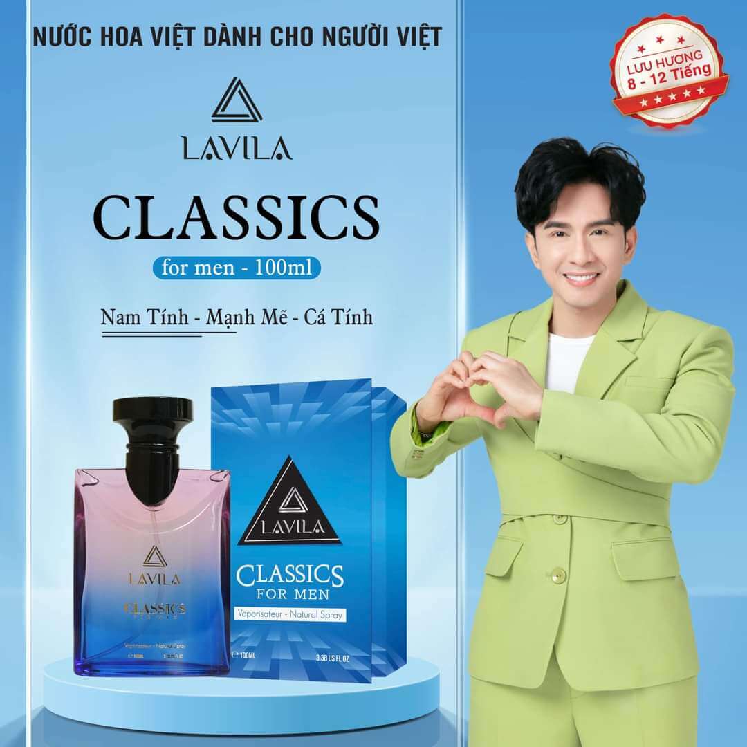 Nước hoa LAVILA Classics phong cách nam tính, mạnh mẽ, cá tính 100ml Nước hoa LAVILA Classics phong cách nam tính, mạnh mẽ, cá tính 100ml