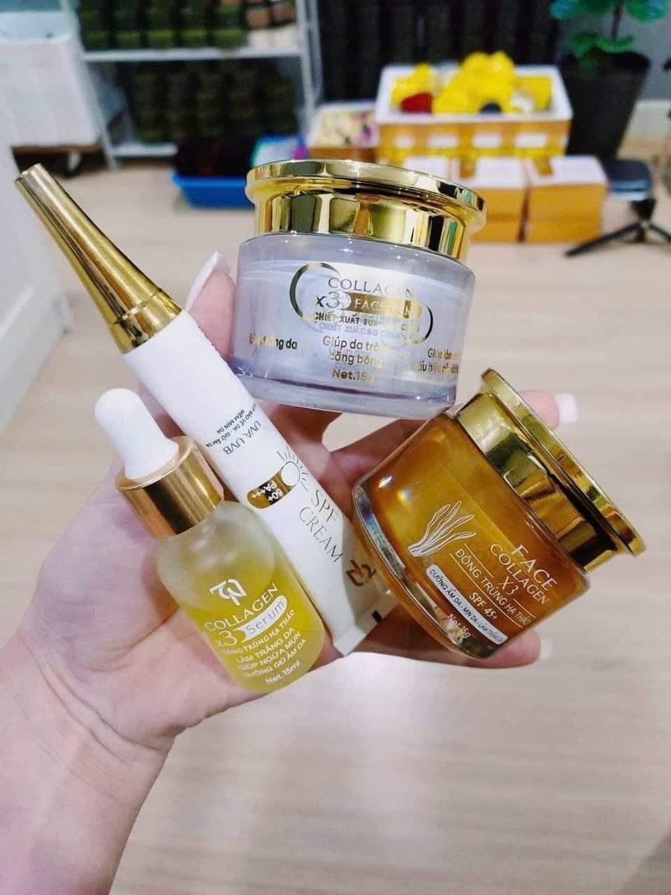 Combo Kem Face Ngày Collagen X3 TN Mỹ Phẩm Đông Anh cho bạn làn da trắng sáng Combo Kem Face Ngày Collagen X3 TN Mỹ Phẩm Đông Anh cho bạn làn da trắng sáng