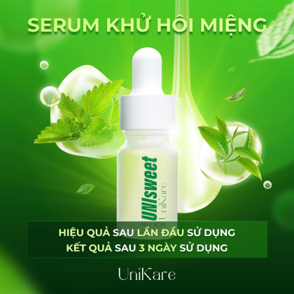Serum Trắng Răng UniSmile 10ml Và Serum Thơm Miệng UniSweet 10ml Hỗ Trợ Cải Thiện Ố Vàng Hôi Miệng UniKare Serum Trắng Răng UniSmile 10ml Và Serum Thơm Miệng UniSweet 10ml Hỗ Trợ Cải Thiện Ố Vàng Hôi Miệng UniKare