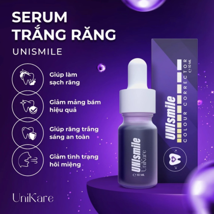 Serum Trắng Răng UniSmile 10ml Và Serum Thơm Miệng UniSweet 10ml Hỗ Trợ Cải Thiện Ố Vàng Hôi Miệng UniKare Serum Trắng Răng UniSmile 10ml Và Serum Thơm Miệng UniSweet 10ml Hỗ Trợ Cải Thiện Ố Vàng Hôi Miệng UniKare