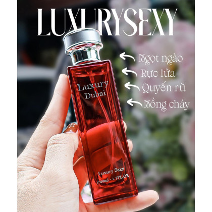 Nước Hoa Luxury Dubai Luxury Sexy Màu Đỏ Mùi Nữ 50ml là dòng nước hoa cao cấp đến từ Dubai Nước Hoa Luxury Dubai Luxury Sexy Màu Đỏ Mùi Nữ 50ml là dòng nước hoa cao cấp đến từ Dubai