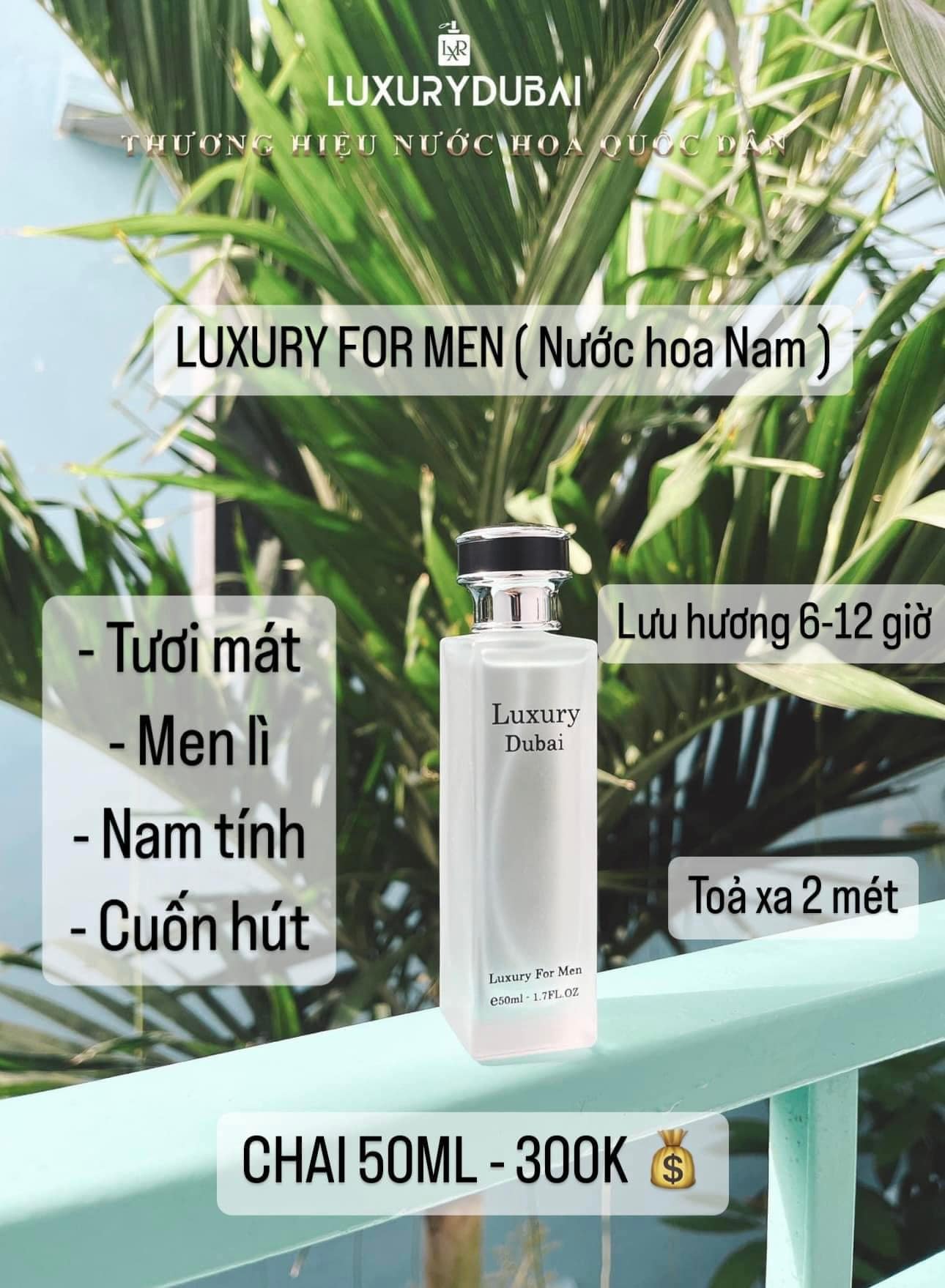 Nước Hoa Luxury Dubai Luxury For Men Màu Trắng Mùi Nam 50ml Nước Hoa Luxury Dubai Luxury For Men Màu Trắng Mùi Nam 50ml