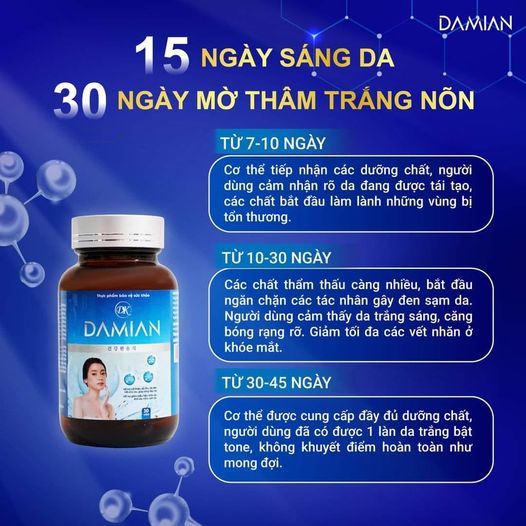 Viên Uống Trắng Da Dakami Damian Viên Uống Trắng Da Dakami Damian