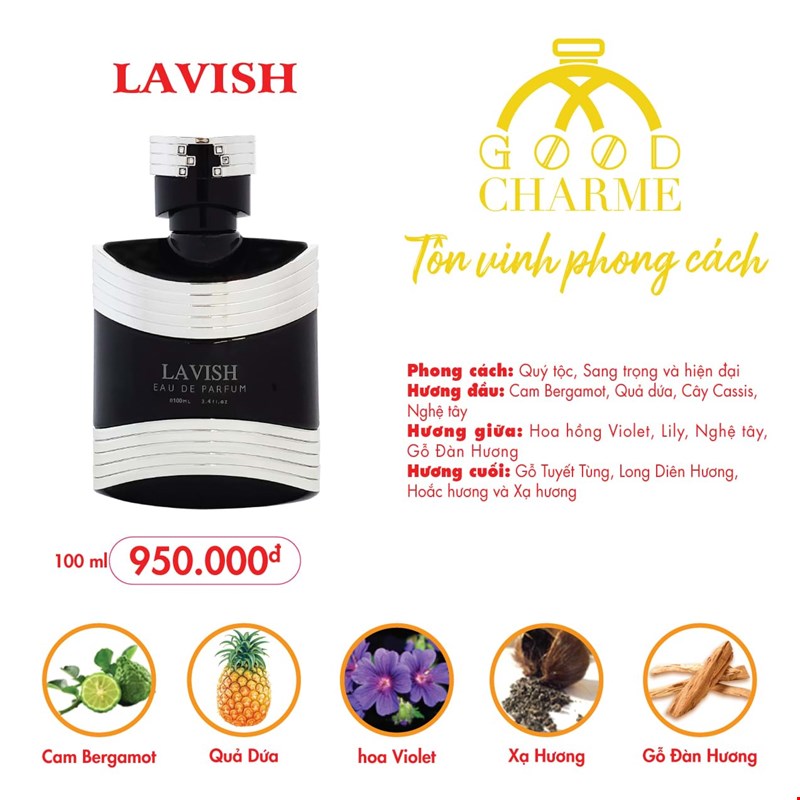 Nước hoa Charme Lavish dành cho nam từ 18 tuổi trở lên mang phong cách quý tộc Nước hoa Charme Lavish dành cho nam từ 18 tuổi trở lên mang phong cách quý tộc