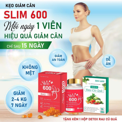 Kẹo Giảm Cân Slim 600 3IN1 Kẹo Giảm Cân Slim 600 3IN1