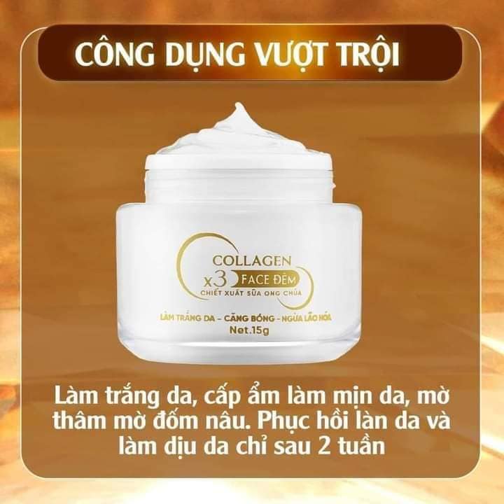 Kem Face Collagen X3 Ban Đêm hộp 15g MP Đông Anh Nguyễn Huỳnh Như Kem Face Collagen X3 Ban Đêm hộp 15g MP Đông Anh Nguyễn Huỳnh Như