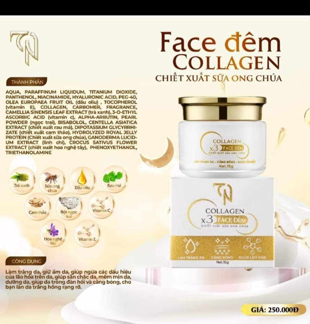 Kem Face Collagen X3 Ban Đêm hộp 15g MP Đông Anh Nguyễn Huỳnh Như Kem Face Collagen X3 Ban Đêm hộp 15g MP Đông Anh Nguyễn Huỳnh Như