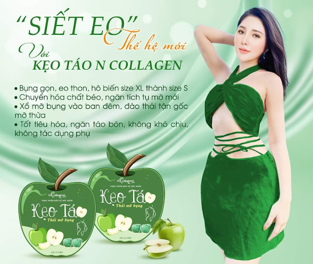 Kẹo Táo Thải Mỡ Bụng N Collagen Kẹo Táo Thải Mỡ Bụng N Collagen