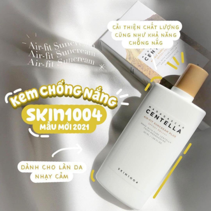 Kem Chống Nắng Skin1004 Centella 50ml Cho Da Nhạy Cảm là sản phẩm kem chống nắng đến từ thương hiệu mỹ phẩm Skin1004 của Hàn Quốc Kem Chống Nắng Skin1004 Centella 50ml Cho Da Nhạy Cảm là sản phẩm kem chống nắng đến từ thương hiệu mỹ phẩm Skin1004 của Hàn Quốc