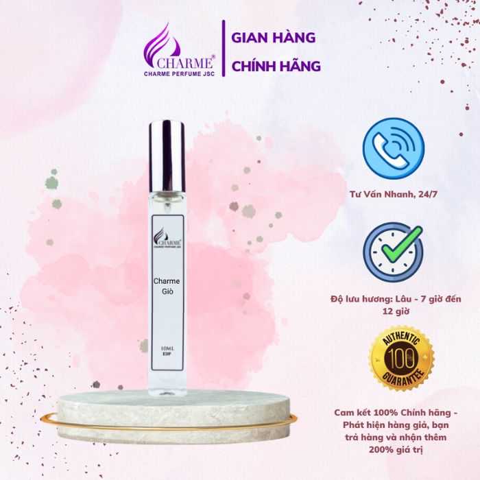 Nước hoa Charme Giò 10ml mang mùi hương cho nam giới toát lên vẻ phóng khoáng tự do Nước hoa Charme Giò 10ml mang mùi hương cho nam giới toát lên vẻ phóng khoáng tự do