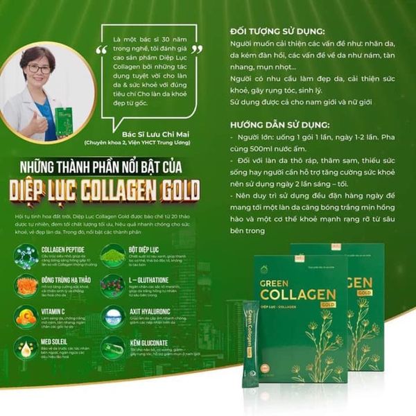 Diệp Lục Collagen chất lượng vàng cho làn da khoẻ đẹp từ gốc Diệp Lục Collagen chất lượng vàng cho làn da khoẻ đẹp từ gốc