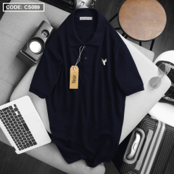 Áo Thun Cá Sấu Nam Có Cổ Thêu Hình Chim Bay - CS089