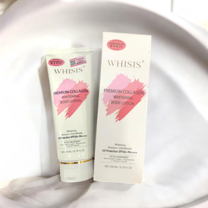Kem Dưỡng Thể Trắng Da Chống Nắng WHISIS Premium Collagen Whitening Body Lotion 200ml Kem Dưỡng Thể Trắng Da Chống Nắng WHISIS Premium Collagen Whitening Body Lotion 200ml