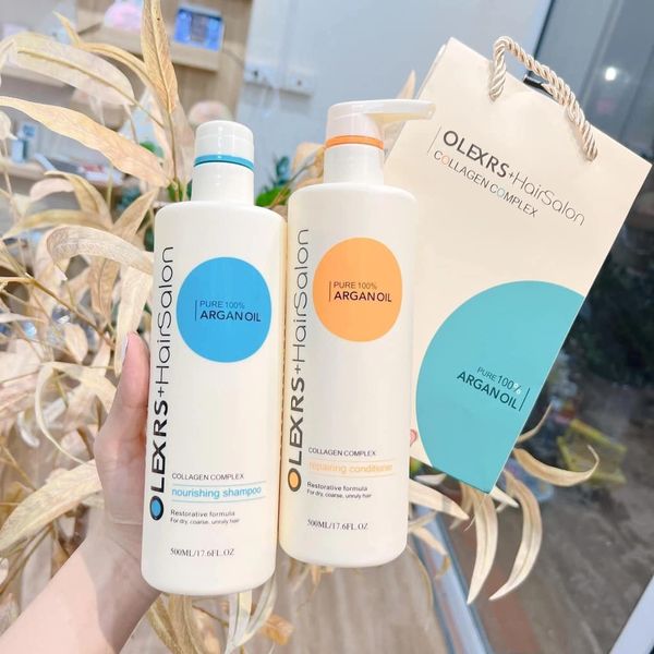 Combo Dầu Gội Xả Olexrs Hair Salon Argan Oil 500ml Combo Dầu Gội Xả Olexrs Hair Salon Argan Oil 500ml
