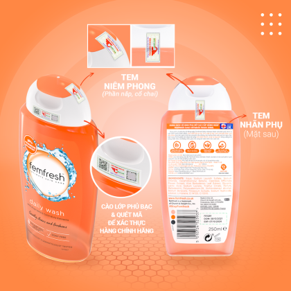 Dung dịch vệ sinh phụ nữ Femfresh Daily Wash làm sạch, khử mùi hôi, làm thơm vùng kín (250ml) Dung dịch vệ sinh phụ nữ Femfresh Daily Wash làm sạch, khử mùi hôi, làm thơm vùng kín (250ml)