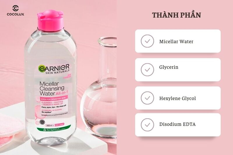 Nước tẩy trang Garnier Micellar Cleansing Water màu hồng giúp bạn dùng thoải mái và tiết kiệm hơn