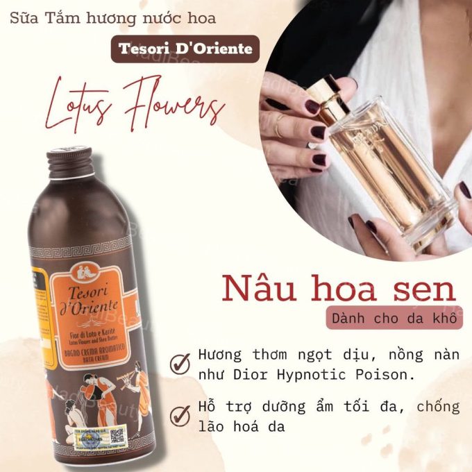 Sữa Tắm Tesori D'Oriente Hoa Sen 500ml Sữa Tắm Tesori D