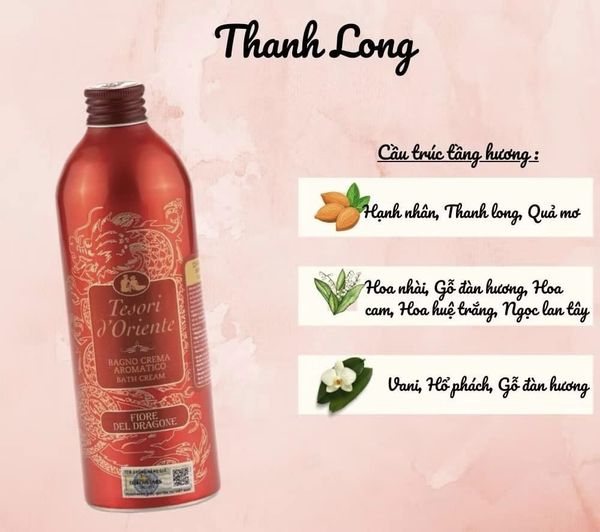 Sữa Tắm Tesori d'Oriente Thanh Long 500ml Sữa Tắm Tesori d