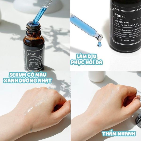 Serum Klairs Tinh Chất Dưỡng Làm Dịu, Phục Hồi Da Klairs Midnight Blue Youth Activating Drop 20ml Serum Klairs Tinh Chất Dưỡng Làm Dịu, Phục Hồi Da Klairs Midnight Blue Youth Activating Drop 20ml