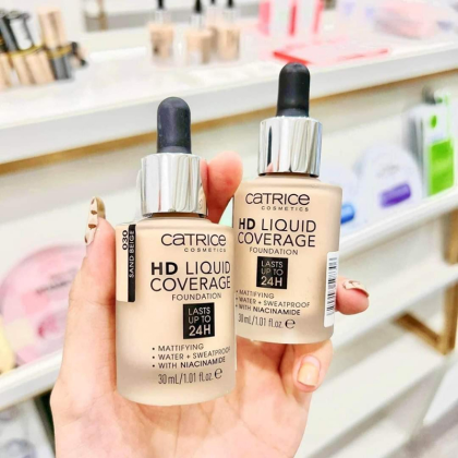 Kem Nền Kiềm Dầu Che Phủ Tự Nhiên Catrice HD Liquid Coverage Foundation Kem Nền Kiềm Dầu Che Phủ Tự Nhiên Catrice HD Liquid Coverage Foundation