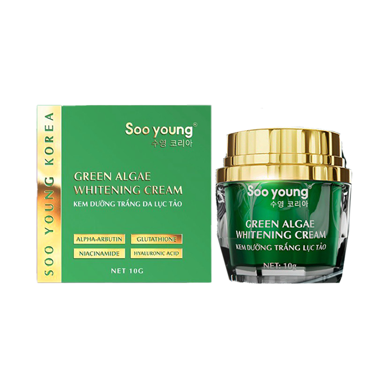 Kem Face Dưỡng Trắng Soo Young Mini Xanh Lục Tảo Mỹ Phẩm Soo Young Korea