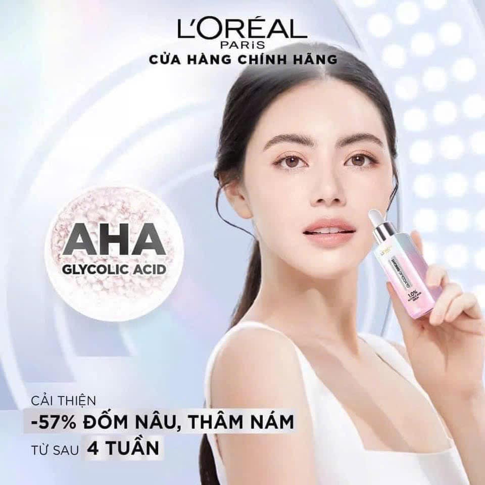 Loreal Dưỡng chất Glycolic Bright Instant Glowing Serum 1% Glycolic Acid 30ml Loreal Dưỡng chất Glycolic Bright Instant Glowing Serum 1% Glycolic Acid 30ml