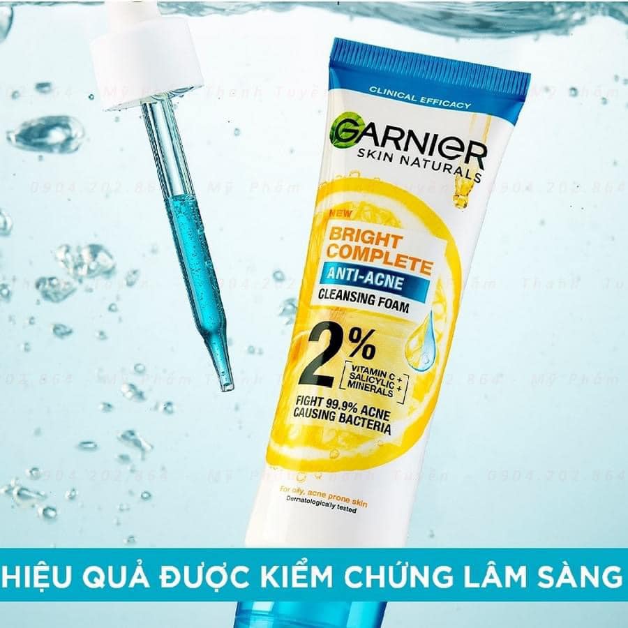Hiệu quả sử dụng Garnier Bright Complete Anti-Acne Cleansing Foam Hiệu quả sử dụng Garnier Bright Complete Anti-Acne Cleansing Foam