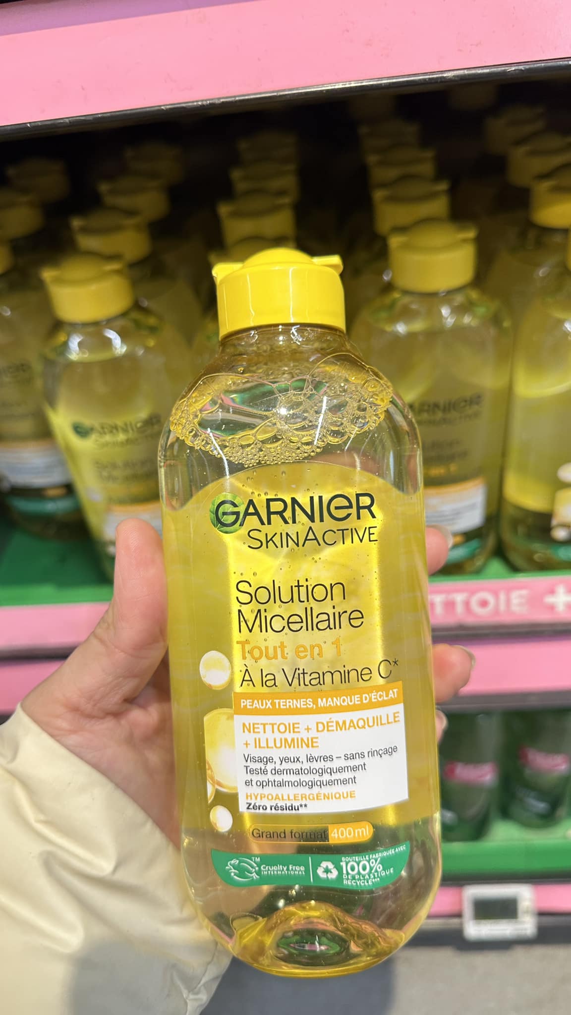 Nước Làm Sạch & Tẩy Trang Garnier Micellar Cleansing Water Vitamin C Sáng Da 400ml Nước Làm Sạch & Tẩy Trang Garnier Micellar Cleansing Water Vitamin C Sáng Da 400ml