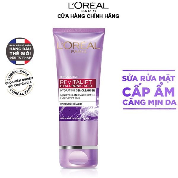 Sữa Rửa Mặt L'oreal Paris Revitalift Hyaluronic Acid Hydrating Gel-Cleanser 100ml Sữa Rửa Mặt L